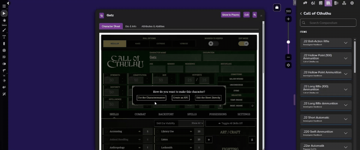 Choose how you want to play with Setting and Rule toggles, as you build your character step-by-step in the Charactermancer!