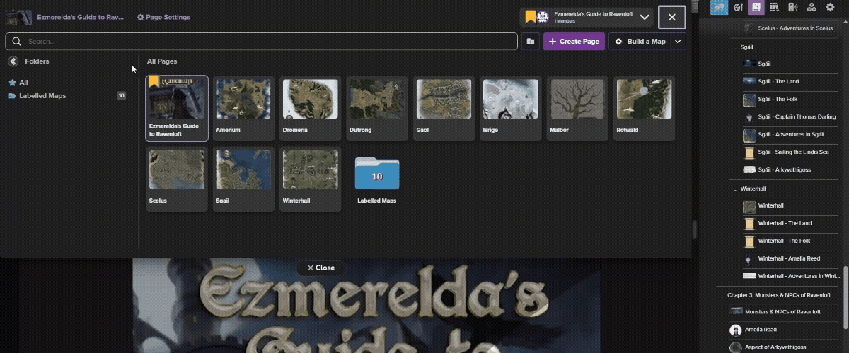 Ten full-colour maps, including versions with and without labels, as well as versions suitable for virtual tabletop environments.