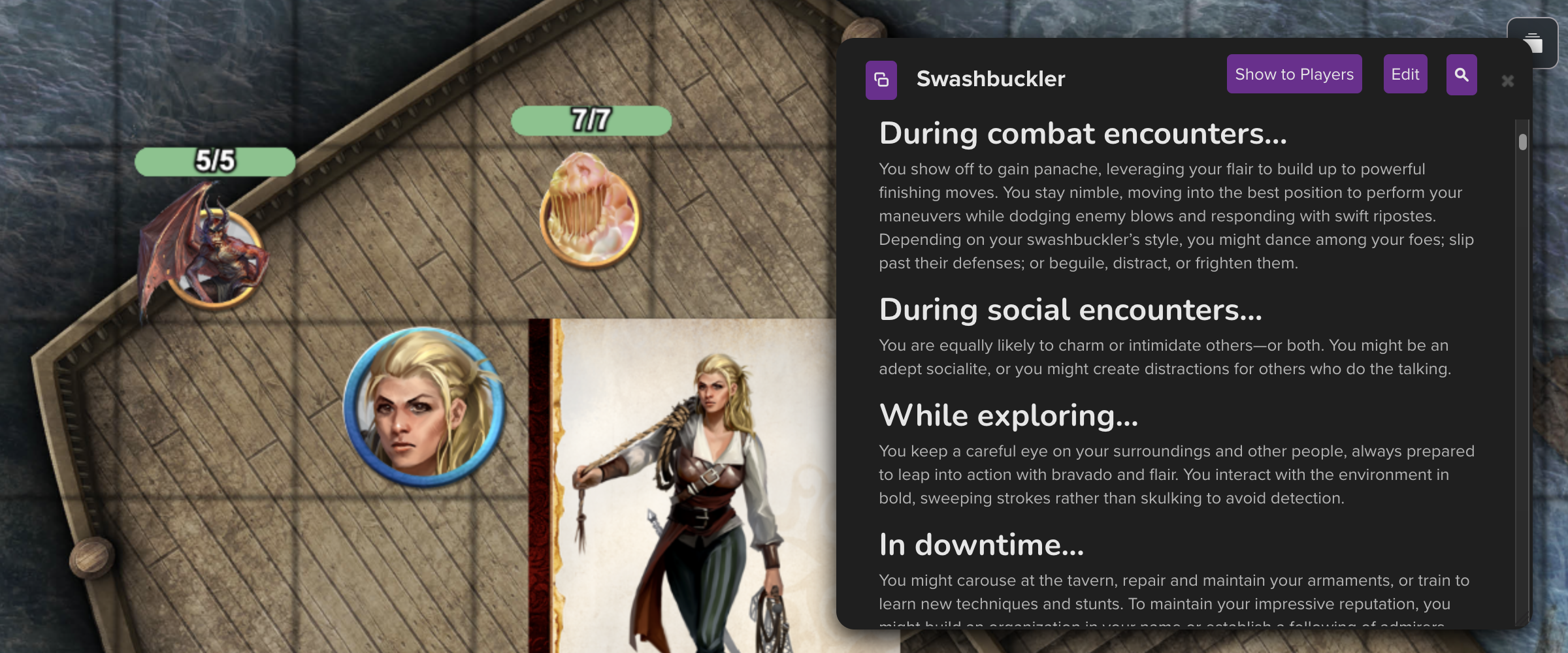 Pathfinder Player Core 2 Roll20