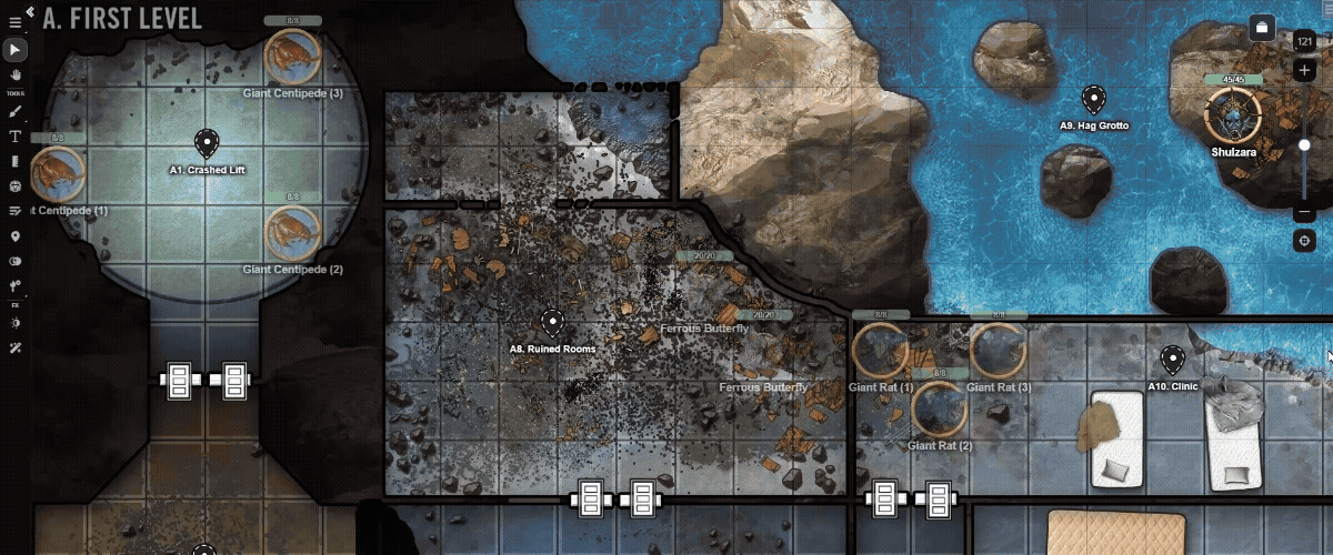 Preview map for the *Secrets of the Unlit Star* Adventure.
