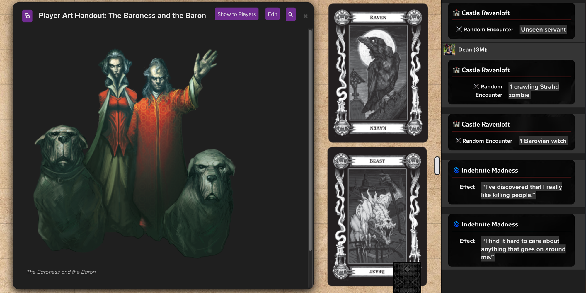 Rollable tables, accessible art, and tarokka cards make the game easy to DM!